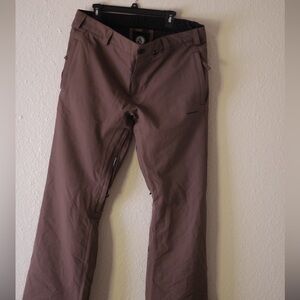 Volcom Men's Dark Brown snow board pants